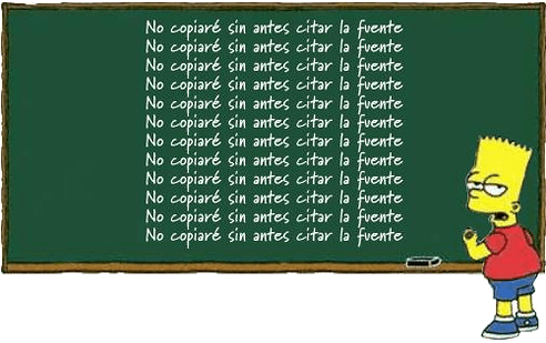 Bart no copiaré sin citar antes la fuente